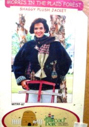 SHAGGY PLUSH JACKET -MOOSE, FOREST,SCARF QUILTED PATTERN 6-22